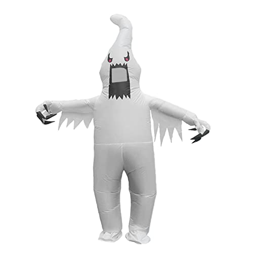 Oshhni Lustiges Aufblasbares Kostüm in Weiß für Erwachsene - Geisterhaftes Outfit für die nächste Party von Oshhni