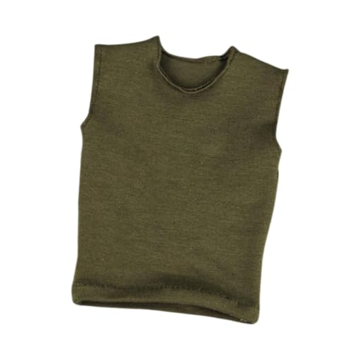 Oshhni Männerfiguren im Maßstab 1:6, T-Shirt, ärmellose Weste, handgefertigtes Kostüm, Miniaturpuppenkleidung für 12-Zoll-Figuren, Körperzubehör, GrÜn Oshhni Männerfiguren im Maßstab 1:6, T-Shirt, ärmellose Weste, handgefertigtes Kostüm, Miniaturpuppenkleidung für 12-Zoll-Figuren, Körperzubehör, GrÜn von Oshhni
