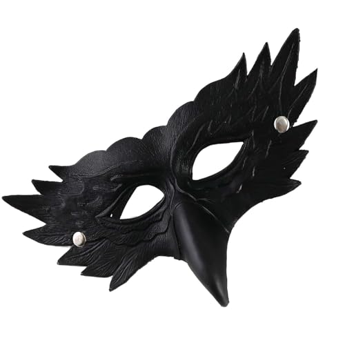 Oshhni -Maske, Maskerade-Maske, angenehm zu tragen, Abschlussball-Maske, Kostüm, Cosplay für Performance, Festival, Anzieh, Abschlussball, Erwachsene, Schwarz von Oshhni