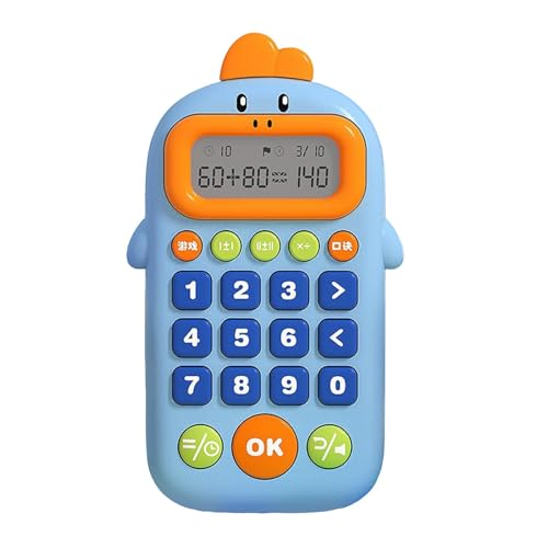 Oshhni Mathe-Spiel, Mathe-Spielzeug, Trainingsgeschenke, Lernwerkzeug für Klassenzimmer, elektronischer Taschenrechner, pädagogisches Spielzeug für, Blau von Oshhni