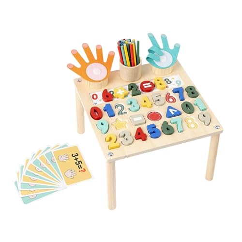 Oshhni Mathematik-Lernspielzeug, Aktivitätstisch, sensorisches Spielzeug, Fingerzählen für, Mädchen, Jungen, Nummerntafel von Oshhni