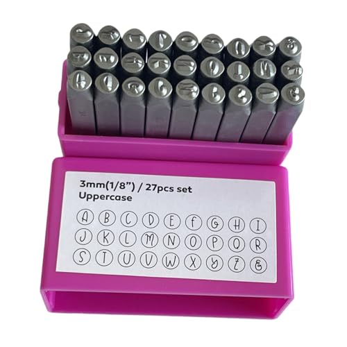 Oshhni Metall -Stempel -Set Stahlmarken Stempel Set Schmuck für Handstempeln für Handstempelprojekte, Rosa Großbuchstaben Oshhni Metall -Stempel -Set Stahlmarken Stempel Set Schmuck für Handstempeln für Handstempelprojekte, Rosa Großbuchstaben von Oshhni