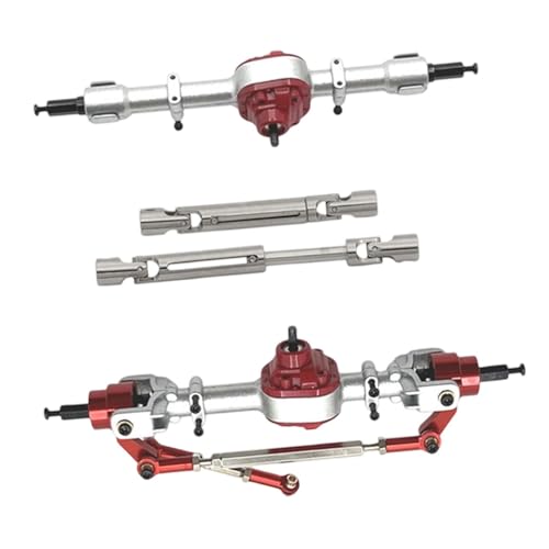 Oshhni Metall-Vorder- und Hinterachsen, RC-Auto-Upgrade-Teile im Maßstab 1:12, Modifikation, DIY, verstellbare Antriebswellen, Ersatz für MN82Pro, Rot Oshhni Metall-Vorder- und Hinterachsen, RC-Auto-Upgrade-Teile im Maßstab 1:12, Modifikation, DIY, verstellbare Antriebswellen, Ersatz für MN82Pro, Rot von Oshhni
