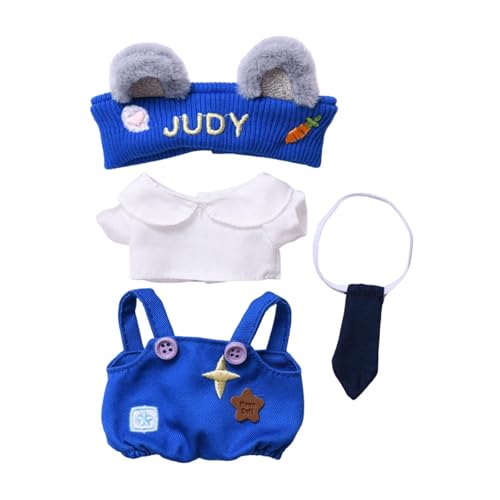 Oshhni Mini 17cm 6inch Puppenkleidung Puppen wechseln Kleidung Spiel Shirt und Overall Hose, Blau Oshhni Mini 17cm 6inch Puppenkleidung Puppen wechseln Kleidung Spiel Shirt und Overall Hose, Blau von Oshhni