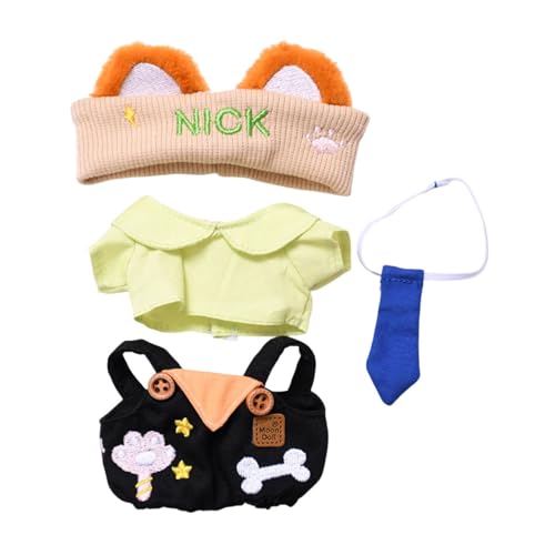 Oshhni Mini 17cm 6inch Puppenkleidung Puppen wechseln Kleidung Spiel Shirt und Overall Hose, Schwarz Oshhni Mini 17cm 6inch Puppenkleidung Puppen wechseln Kleidung Spiel Shirt und Overall Hose, Schwarz von Oshhni