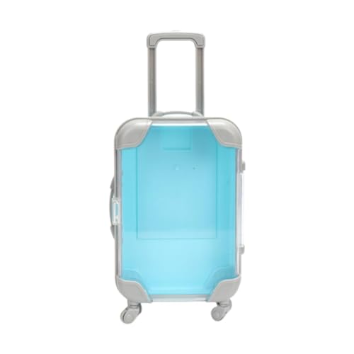 Oshhni Mini-Koffer, Gepäckaufbewahrungsbox, Miniatur-Puppenkoffer, Puppenhaus-Zubehör für Kinderspielzeug, Blau Oshhni Mini-Koffer, Gepäckaufbewahrungsbox, Miniatur-Puppenkoffer, Puppenhaus-Zubehör für Kinderspielzeug, Blau von Oshhni