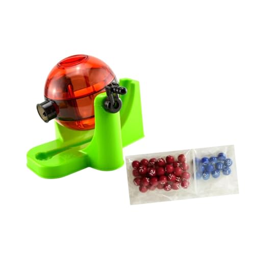 Oshhni Mini Lotteriekugeln Maschine, Bingo Spielset, Kleines Partyspiel Spielzeug, Multifunktionale Lotteriemaschine, Lottospiel für Partys, Kinder, Doppelfarbbälle von Oshhni