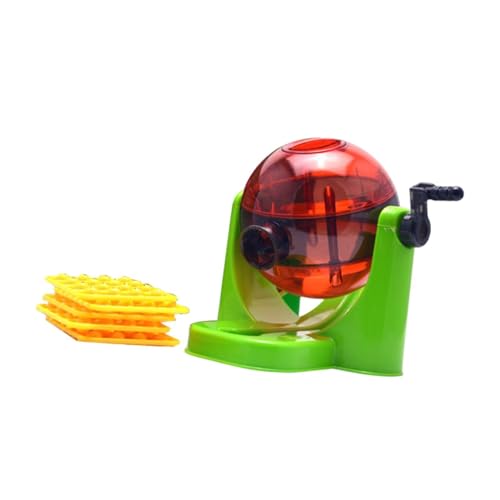 Oshhni Mini Lotteriekugeln Maschine, Bingo Spielset, Kleines Partyspiel Spielzeug, Multifunktionale Lotteriemaschine, Lottospiel für Partys, Kinder, Gelbe Farbbälle von Oshhni