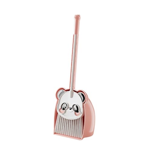 Oshhni Mini - mit Dustpan für Kinder süße Panda Reinigungsset Kleinkinder Set für Kindergarten Kinder Vorschulkinder im Vorschulalter, Rosa von Oshhni