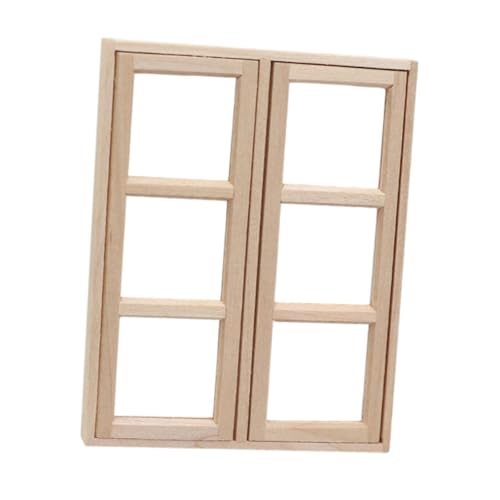 Oshhni Miniatur Fenster für Puppenhaus im Maßstab 1:12, Holzfenster, B Oshhni Miniatur Fenster für Puppenhaus im Maßstab 1:12, Holzfenster, B von Oshhni