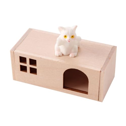 Oshhni Miniatur Haustier Haus Festival Dekoration Desktop Ornament Requisiten Mini Nette Haustier Figur, Katze Oshhni Miniatur Haustier Haus Festival Dekoration Desktop Ornament Requisiten Mini Nette Haustier Figur, Katze von Oshhni