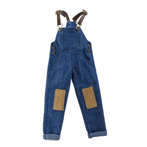 Oshhni Miniatur-Hosen, 1/12 männliche Puppenkleidung, lässiger Overall, Jeanshose für 6-Zoll-männliche Soldatenfiguren, Puppen, Anziehkleidung, Blaue Flecken von Oshhni