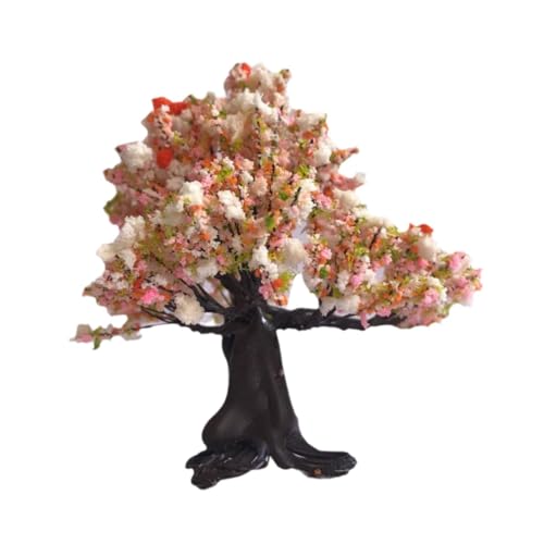 Oshhni Miniaturfee Gartenbaumpflanzen Ornament, Kirschblütenbaumzweige Miniatur -Ornamente Modellbäume für Zuglandschaft, 18cm 1pc von Oshhni