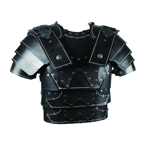 Oshhni Mittelalterliche Brusträfte Achselzucken Rüstungen, mittelalterliche Schulter Pauldron PU Ritter Kostüm Brust -Schultergurt, für Rollenspiele, Schwarz Oshhni Mittelalterliche Brusträfte Achselzucken Rüstungen, mittelalterliche Schulter Pauldron PU Ritter Kostüm Brust -Schultergurt, für Rollenspiele, Schwarz von Oshhni