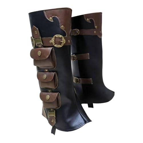 Oshhni Mittelalterliche Stiefelüberzüge, Gothic-Cosplay-Zubehör für Foto-Requisiten, Mottoparty Oshhni Mittelalterliche Stiefelüberzüge, Gothic-Cosplay-Zubehör für Foto-Requisiten, Mottoparty von Oshhni