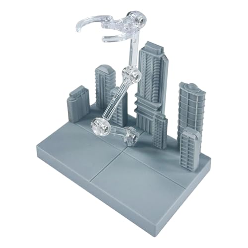 Oshhni Modell Display Stand Basis Multifunktionale mit Szene für Zubehör, Grau 10x6.5x8cm von Oshhni