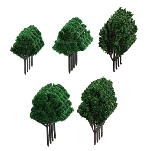 Oshhni Modell grüne Bäume Mikrolandschaftsbäume Sandtisch Layout Dekoration Realistisches Spieldekor Building Model DIY Szene Dekor, 20 Teile von Oshhni