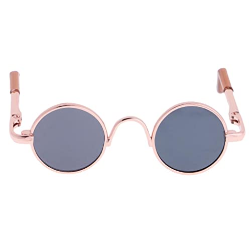 Oshhni Moderne Sonnenbrille für Puppen, Goldfarbener Rahmen und Schwarze Gläser Oshhni Moderne Sonnenbrille für Puppen, Goldfarbener Rahmen und Schwarze Gläser von Oshhni