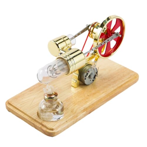 Oshhni Motormodellbausätze, kreatives Geschenk, Heißluft, elektrische Dampfkraft, DIY, buntes Bildungsspielzeug für den naturwissenschaftlichen Unterricht, Gold von Oshhni