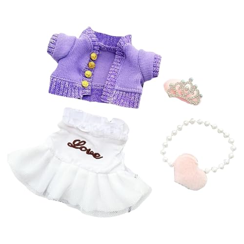 Oshhni Niedlicher 15 cm Anhänger Puppenkleidung Kleid Zubehör mit Haarschmuck Cosplay Mädchen Puppen-Outfits Kleine Mädchen Geschenk Kinderspielzeug, 4 Stück Lila Oshhni Niedlicher 15 cm Anhänger Puppenkleidung Kleid Zubehör mit Haarschmuck Cosplay Mädchen Puppen-Outfits Kleine Mädchen Geschenk Kinderspielzeug, 4 Stück Lila von Oshhni