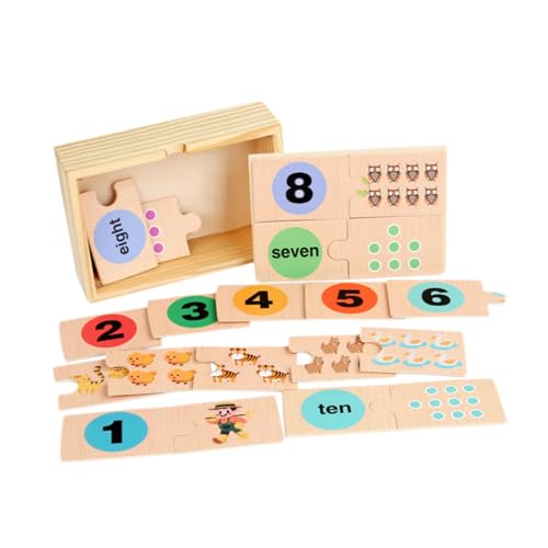 Oshhni Number Puzzle Kindergarten Math Games Math Games für Kinder frühes Lernen Zahlen Matching Puzzle Counting Spielzeug für 3-5 Jahre von Oshhni