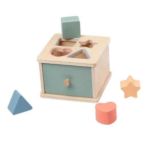 Oshhni Objekt Beständigkeit Box, Holz, Bildung frühes Lernen Farbform Sorter Matching Spielzeug für Kinder Jungen Mädchen Kinder Geschenk, Formbox von Oshhni