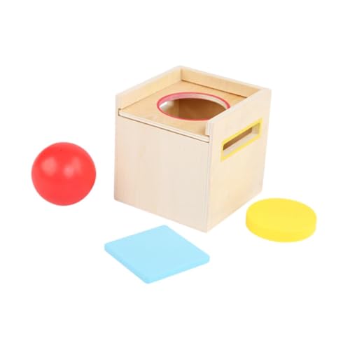 Oshhni Objekt-Permanenz-Box für, Drop-Box, frühes Lernen, Hand-Auge-Koordination, Spielzeug, Farb- und Formsortierer von Oshhni