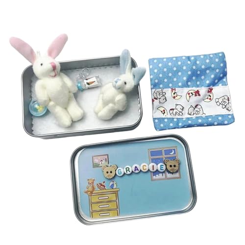 Oshhni Ostertasche Spielzeug Osterdekoration, Ornament, niedliches Herzstück Party liefert weiche kreative Kinder Kaninchen Spielzeug, Blau von Oshhni