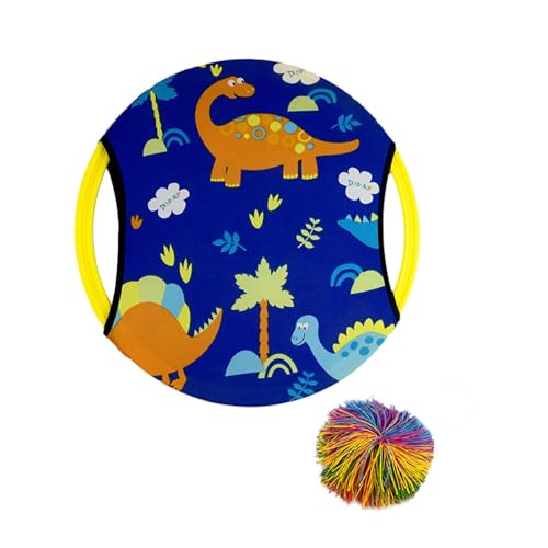 Oshhni Paddle Catching Balls Party liefert tragbare Strandbälle Spiele Eltern -Kinder -Interaktionsspiel für Kinder Erwachsene Familie, Blauer Dinosaurier von Oshhni