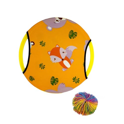 Oshhni Paddle Catching Balls Party liefert tragbare Strandbälle Spiele Eltern -Kinder -Interaktionsspiel für Kinder Erwachsene Familie, Orange von Oshhni