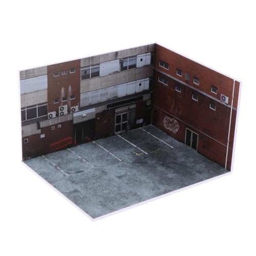 Oshhni Parkplatzszene für Automodelle im Maßstab 1/64, Hintergrund für die Anzeige von Druckgussautos, Mini-Fahrzeuggarage Oshhni Parkplatzszene für Automodelle im Maßstab 1/64, Hintergrund für die Anzeige von Druckgussautos, Mini-Fahrzeuggarage von Oshhni