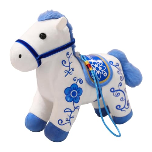 Oshhni Pferd Stofftier Weich Kreatives Geburtstagsgeschenk Lustige Plüschtiere Pferde Figur Cartoon Komfort Plüschtier Realistisch, S von Oshhni