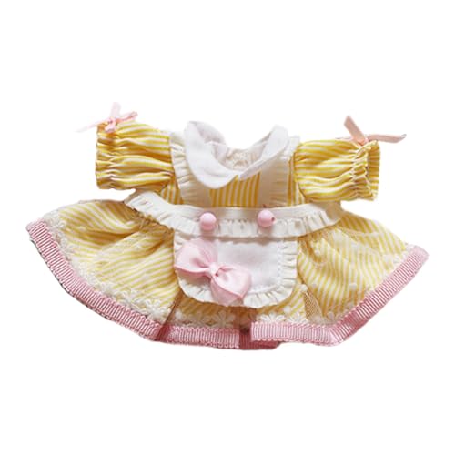 Oshhni Plüsch Doll Kleid Girl Doll Kleidung Koordination Geburtstagsgeschenke Flexibilität für Kinder Geburtstagsgeschenk Imagination Kostüme, Gelb von Oshhni