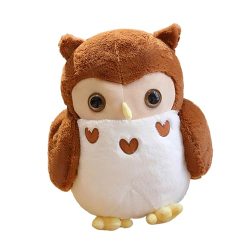 Oshhni Plüsch-Eulenpuppe, Plüschkissen, Umarmungsgeschenk, weiches Plüschtier, süß als Heimdekoration, Valentinstags- und Geburtstagsgeschenk für Jungen und, Brown 30 cm Oshhni Plüsch-Eulenpuppe, Plüschkissen, Umarmungsgeschenk, weiches Plüschtier, süß als Heimdekoration, Valentinstags- und Geburtstagsgeschenk für Jungen und, Brown 30 cm von Oshhni