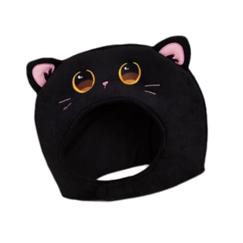 Oshhni Plüsch Katze Hut mit Kostüm -Kleidungsfoto -Requisiten Rollens spielen weiche Kopfbedeckung Kopfbedeckung zum Feiern Halloween Thanksgiving Children von Oshhni