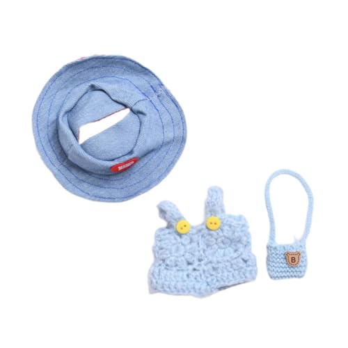 Oshhni Plüsch-Puppenkleidung, Kostüme, Zubehör, Rollenspielanzug, stilvolles, süßes Puppenzubehör, zum Verkleiden für 17-cm-Puppen, Neujahrsgeschenke, Blaue Kleiderhuttasche Oshhni Plüsch-Puppenkleidung, Kostüme, Zubehör, Rollenspielanzug, stilvolles, süßes Puppenzubehör, zum Verkleiden für 17-cm-Puppen, Neujahrsgeschenke, Blaue Kleiderhuttasche von Oshhni