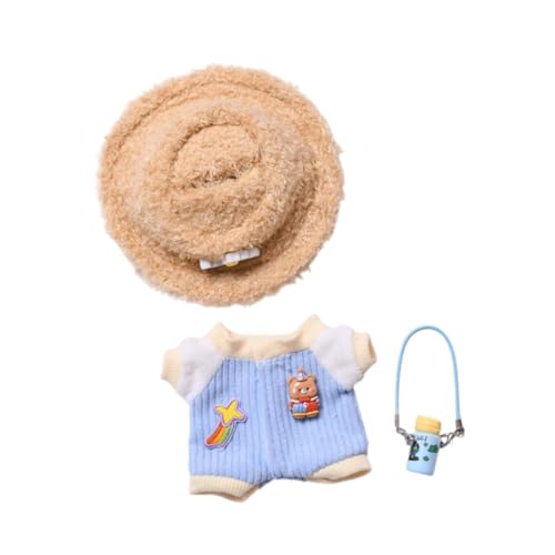 Oshhni Plüsch-Puppenkleidung für 15–17 cm große Puppen, Puppen-Outfit mit Wasserkocher, Foto-Requisiten, Kostüme, DIY-Anziehsachen, weich, stilvoll, Blau mit Hut Oshhni Plüsch-Puppenkleidung für 15–17 cm große Puppen, Puppen-Outfit mit Wasserkocher, Foto-Requisiten, Kostüme, DIY-Anziehsachen, weich, stilvoll, Blau mit Hut von Oshhni
