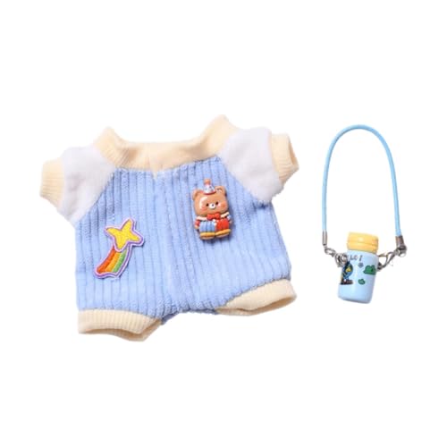 Oshhni Plüsch-Puppenkleidung für 15–17 cm große Puppen, Puppen-Outfit mit Wasserkocher, Foto-Requisiten, Kostüme, DIY-Anziehsachen, weich, stilvoll, Blau Oshhni Plüsch-Puppenkleidung für 15–17 cm große Puppen, Puppen-Outfit mit Wasserkocher, Foto-Requisiten, Kostüme, DIY-Anziehsachen, weich, stilvoll, Blau von Oshhni