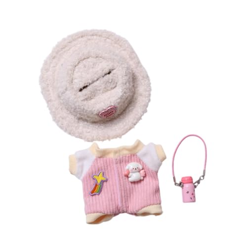 Oshhni Plüsch-Puppenkleidung für 15–17 cm große Puppen, Puppen-Outfit mit Wasserkocher, Foto-Requisiten, Kostüme, DIY-Anziehsachen, weich, stilvoll, Rosa mit Hut Oshhni Plüsch-Puppenkleidung für 15–17 cm große Puppen, Puppen-Outfit mit Wasserkocher, Foto-Requisiten, Kostüme, DIY-Anziehsachen, weich, stilvoll, Rosa mit Hut von Oshhni