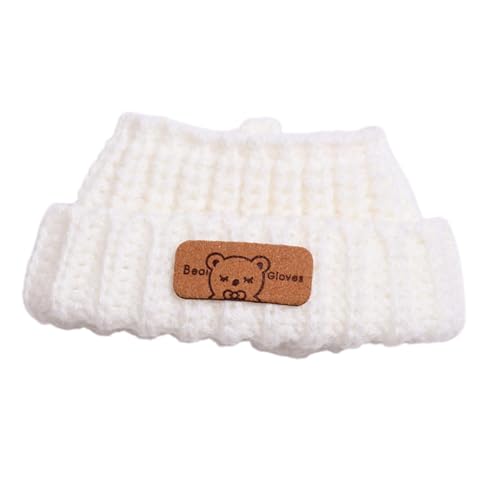 Oshhni Plüsch-Puppenmütze, niedliche Puppenmütze, bequemes DIY-Spielzeug, Cartoon-Rollenspiel-Puppe, Strickmütze, Puppenzubehör, für 17 cm große Puppen, Weiß Oshhni Plüsch-Puppenmütze, niedliche Puppenmütze, bequemes DIY-Spielzeug, Cartoon-Rollenspiel-Puppe, Strickmütze, Puppenzubehör, für 17 cm große Puppen, Weiß von Oshhni