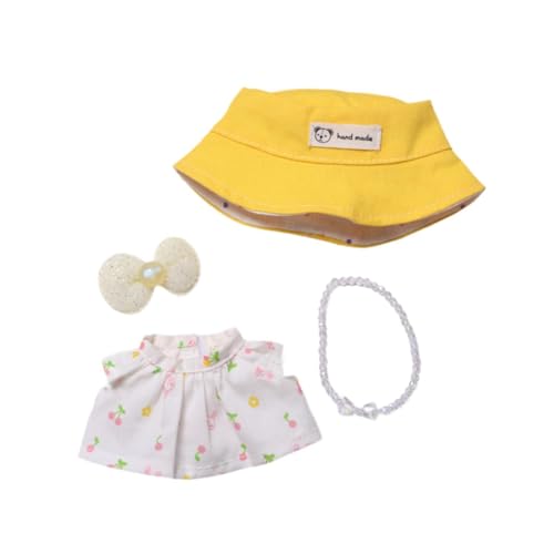 Oshhni Plüschfigur-Sommerkleid. Basteln Sie Ihre eigenen Puppen. Lehrreiches Rollenspiel, DIY, Modekostüme, Anziehkleidung für 17-cm-Puppen, Kaninchenrock Und Mütze von Oshhni