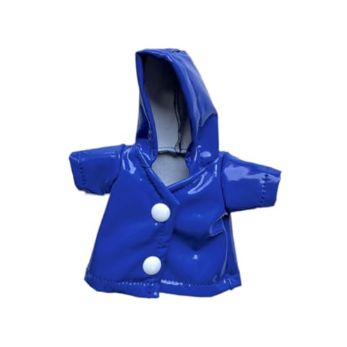 Oshhni Plüschpuppe Kleidung Doll Regenmantel Kostüme weiche Cartoon Dress -up Foto Requisiten süße Kleidung für Mädchen Geschenke Kinder, Blau von Oshhni