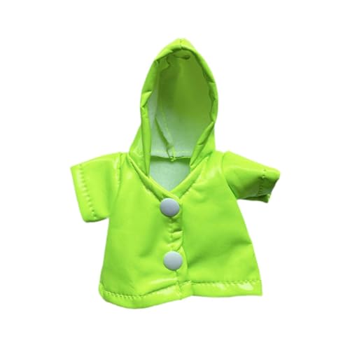 Oshhni Plüschpuppe Kleidung Doll Regenmantel Kostüme weiche Cartoon Dress -up Foto Requisiten süße Kleidung für Mädchen Geschenke Kinder, GrÜn von Oshhni