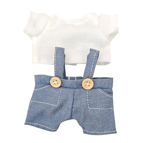 Oshhni Plüschpuppen-Kleidungskostüme für Kinder, Geburtstagsgeschenk. Verkleiden Sie Ihre eigenen Puppen für 17-Zoll-Puppen, Hosenträger T-Shirt von Oshhni