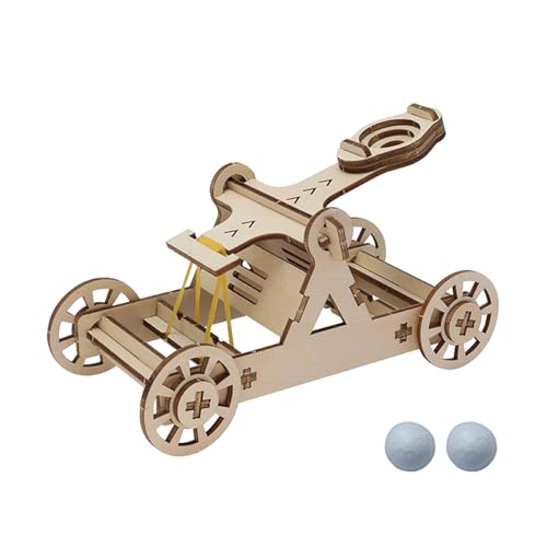 Oshhni Praktisches wissenschaftliches Experimentierspielzeug, DIY-Katapult-Belagerungsgerät, Holzspielzeug, Robustes Katapult-Spielzeug für Kinder von Oshhni