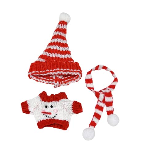 Oshhni Pullover Kostüme für Ausgestopfte Puppen, Geburtstagsgeschenk, Kleidung, Pädagogische Mode mit Mütze Und Schal, Puppenkleidung für 17 cm, Schneemann Oshhni Pullover Kostüme für Ausgestopfte Puppen, Geburtstagsgeschenk, Kleidung, Pädagogische Mode mit Mütze Und Schal, Puppenkleidung für 17 cm, Schneemann von Oshhni