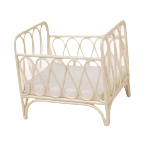 Oshhni Puppenhaus-Babypuppenbett, 1/12 Puppenhaus-Kinderbettbett, Simulation DIY-Szenenhandwerk Oshhni Puppenhaus-Babypuppenbett, 1/12 Puppenhaus-Kinderbettbett, Simulation DIY-Szenenhandwerk von Oshhni