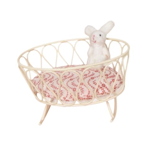 Oshhni Puppenhaus-Babypuppenbett, 1:12 Puppenhaus-Kinderbettbett für Zuhause, Schlafzimmerdekoration, Weißer Hase Oshhni Puppenhaus-Babypuppenbett, 1:12 Puppenhaus-Kinderbettbett für Zuhause, Schlafzimmerdekoration, Weißer Hase von Oshhni