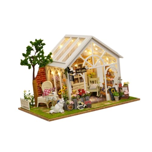 Oshhni Puppenhaus-Bausatz mit Zubehör, Villa, Puppenhaus, Holzspielzeug, kreatives Miniatur-Gartenmodell, handgefertigtes Puppenhaus als Geschenk Oshhni Puppenhaus-Bausatz mit Zubehör, Villa, Puppenhaus, Holzspielzeug, kreatives Miniatur-Gartenmodell, handgefertigtes Puppenhaus als Geschenk von Oshhni