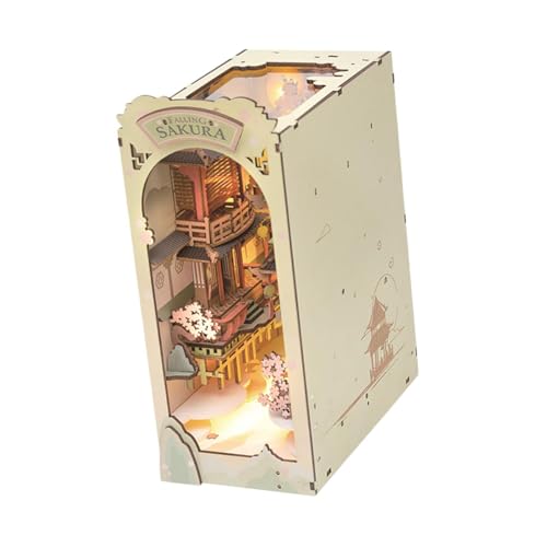 Oshhni Puppenhaus-Bücherregal-Einsatz-Dekoration, 3D-Holzpuzzle-Buchstütze, dekorativ, Diorama-Dekor, DIY-Buchstützen-Set für Erwachsene, Kinder Oshhni Puppenhaus-Bücherregal-Einsatz-Dekoration, 3D-Holzpuzzle-Buchstütze, dekorativ, Diorama-Dekor, DIY-Buchstützen-Set für Erwachsene, Kinder von Oshhni